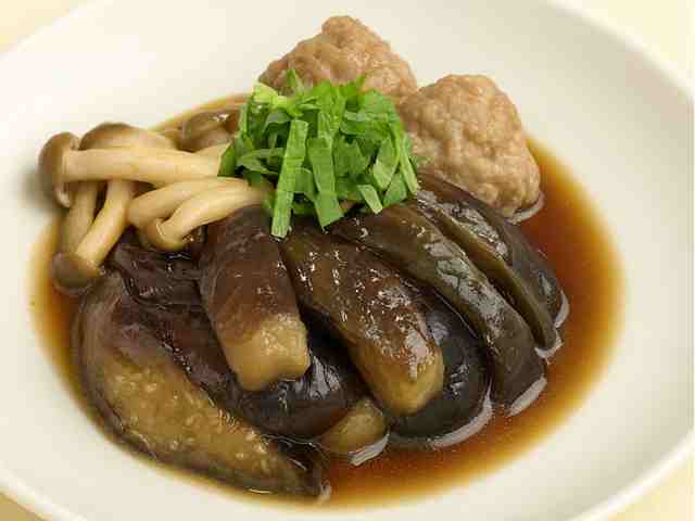 なすと肉団子の甘辛煮
