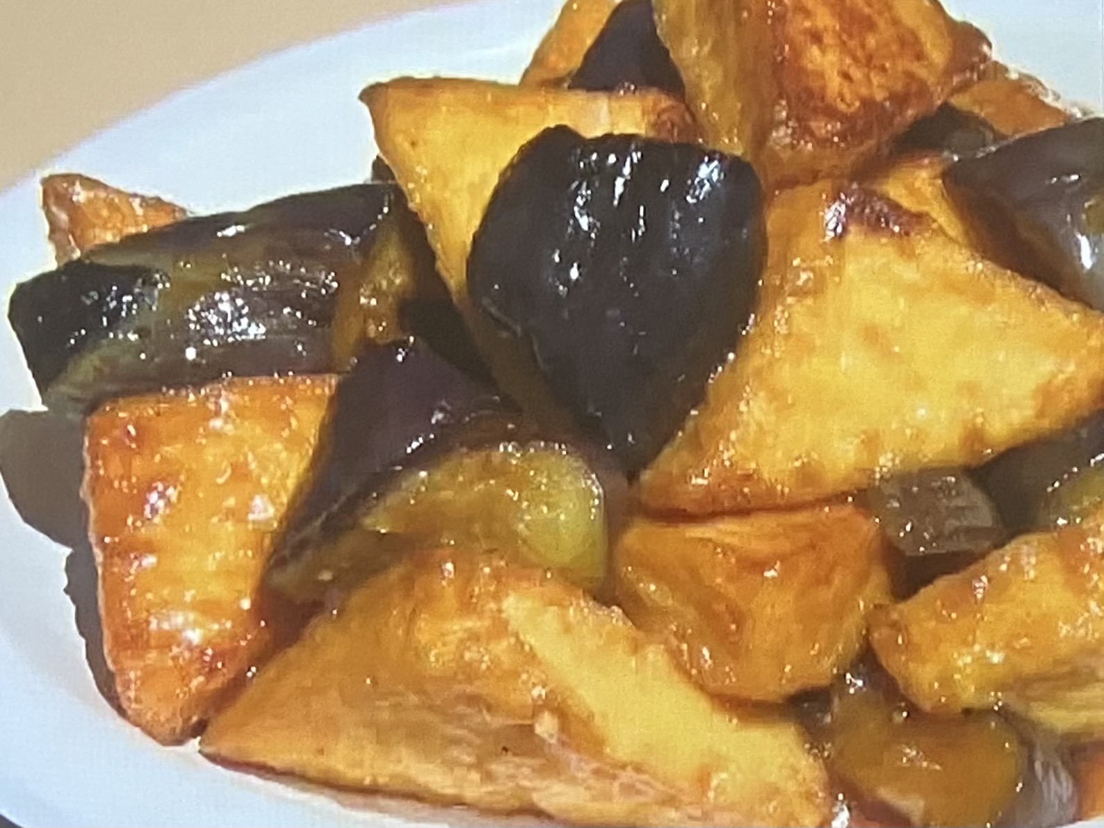 なすと厚揚げのスタミナ炒め