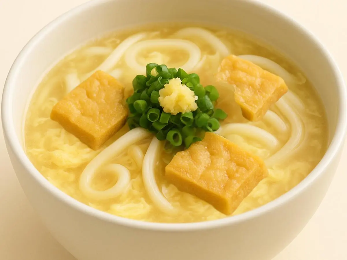 厚揚げ鶏卵うどん
