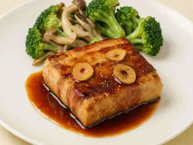 厚揚げの肉巻きステーキ