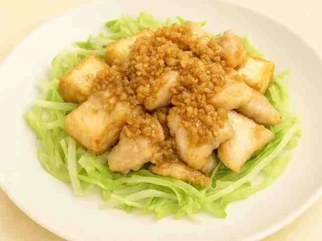 厚揚げと鶏むねの油淋鶏（ユーリンチー）風