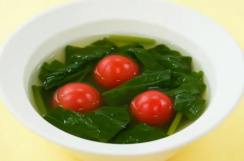 【あさイチ】ほうれん草とトマトのスープのレシピ 渡辺麻紀さん