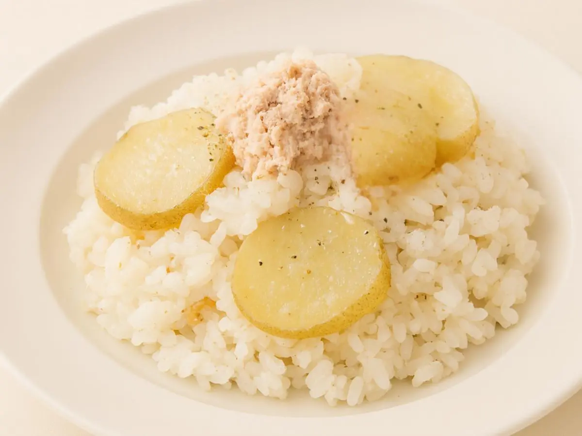 じゃがたらこ塩バター炊き込みご飯
