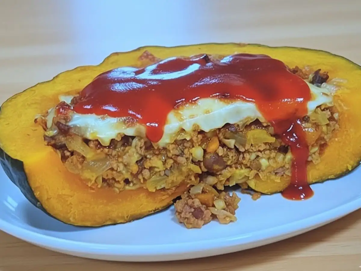 かぼちゃの肉詰め