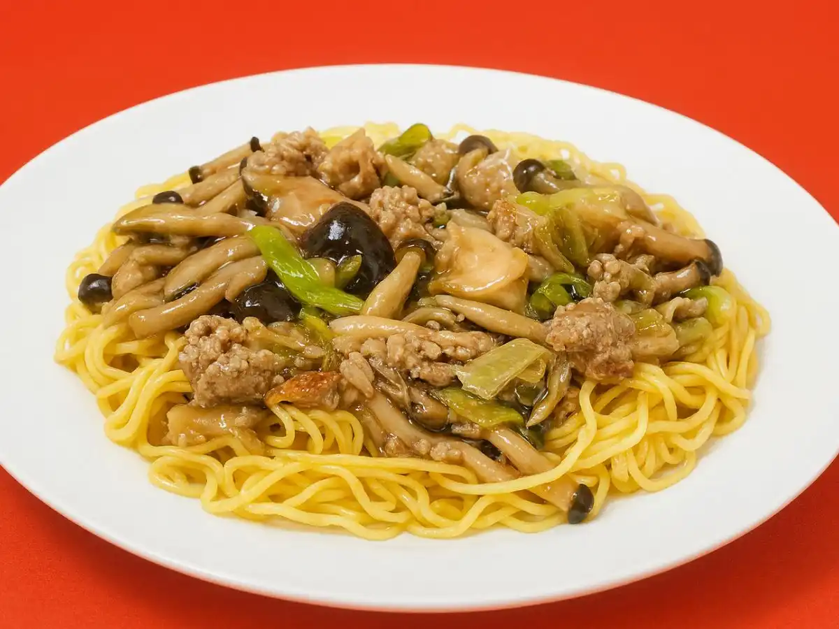 きのこあんかけ焼きそば