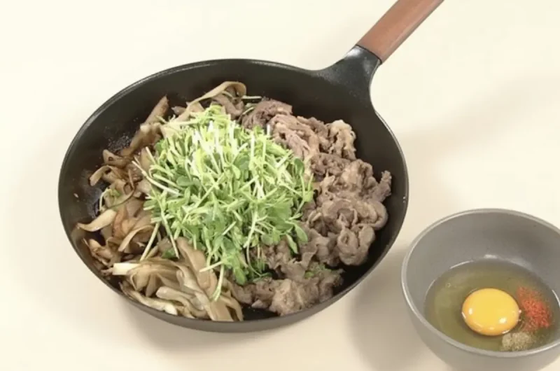 【きょうの料理】牛ごぼうと豆苗のすき焼き風のレシピ 今井真実さんの秋おかず