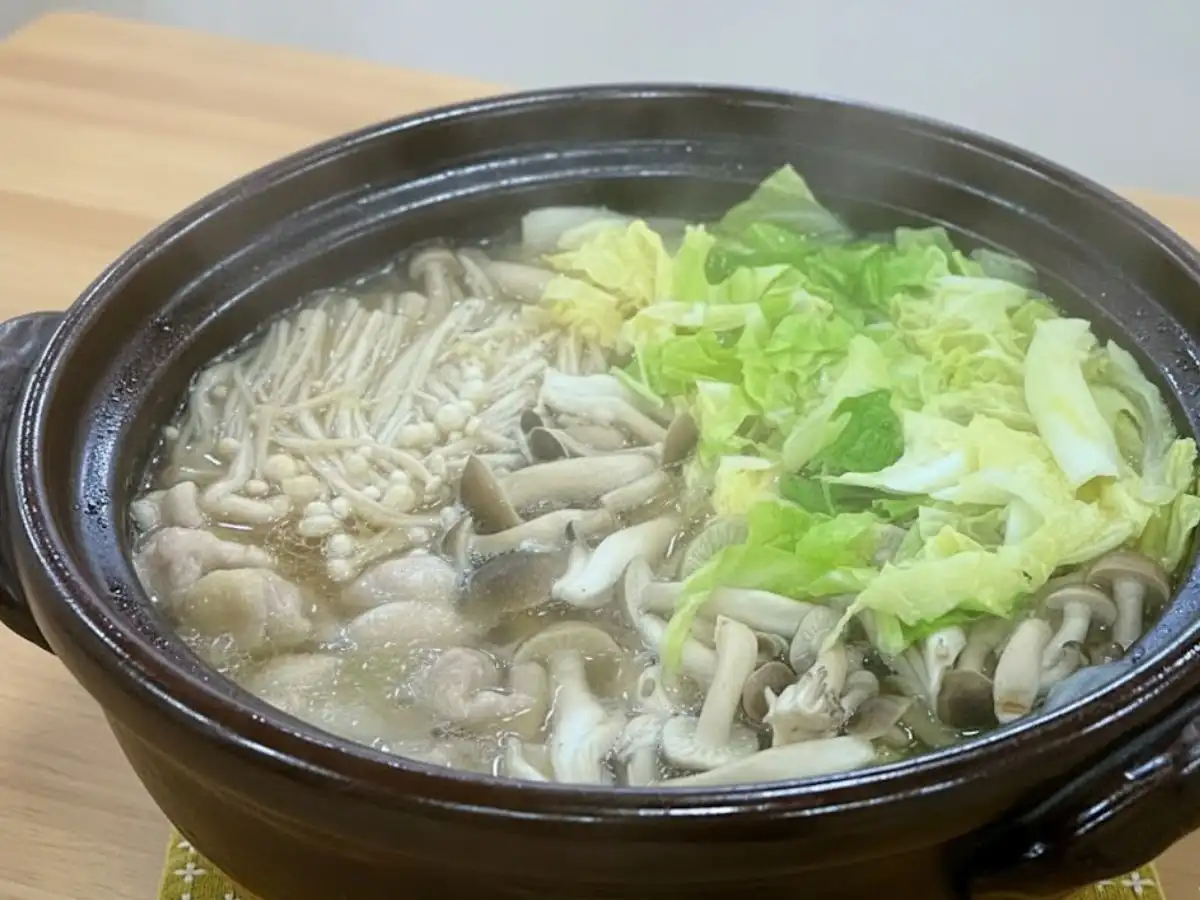 鶏ふっくらの白菜鍋