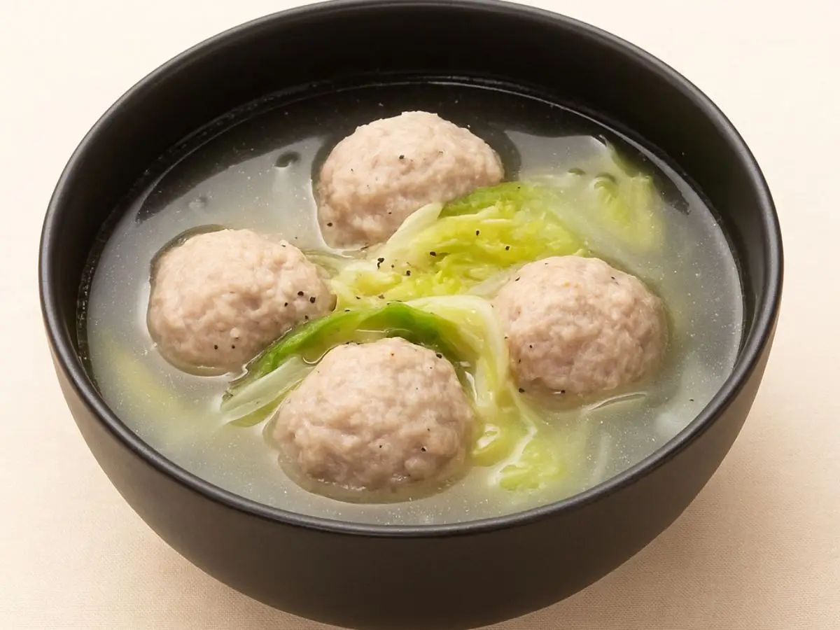白菜と肉だんごの煮物