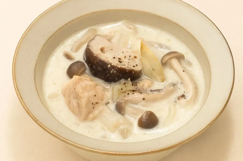 【きょうの料理】きのこと鶏の豆乳煮のレシピ 髙城順子さん秋の軽やか煮物