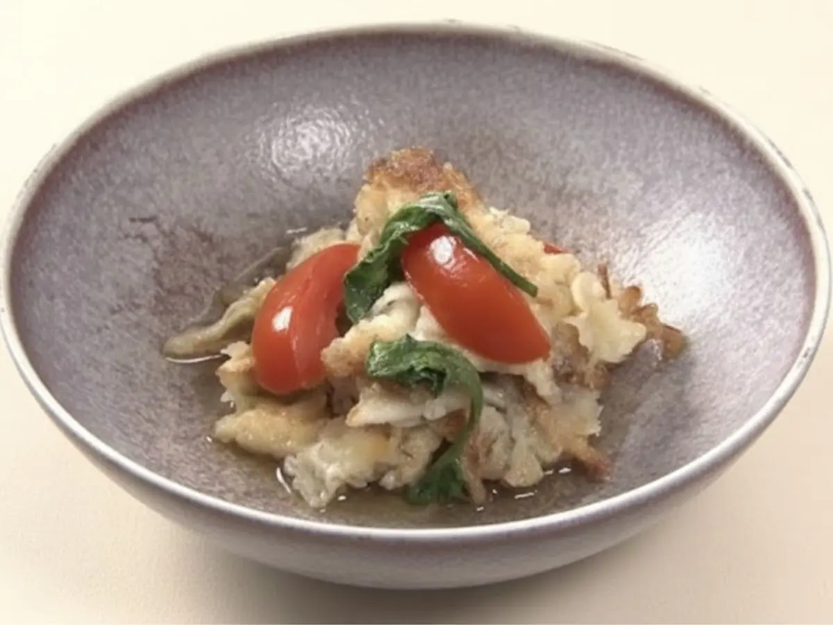 まいたけと春菊の焼きびたし