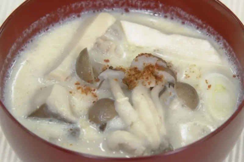 【きょうの料理】きのこたっぷりミルク豚汁のレシピ 堀江ひろ子さんきのこスペシャル