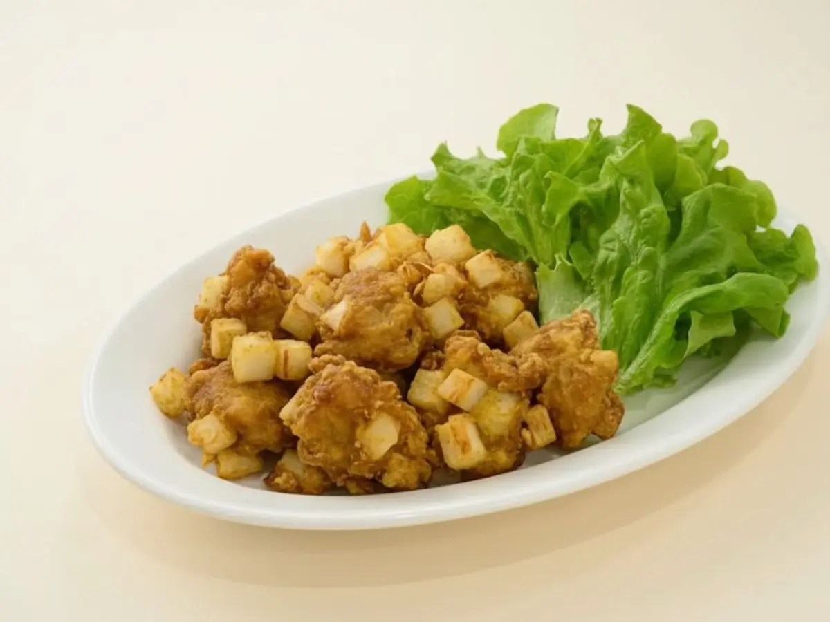 長芋と豚こまの簡単カレー唐揚げ