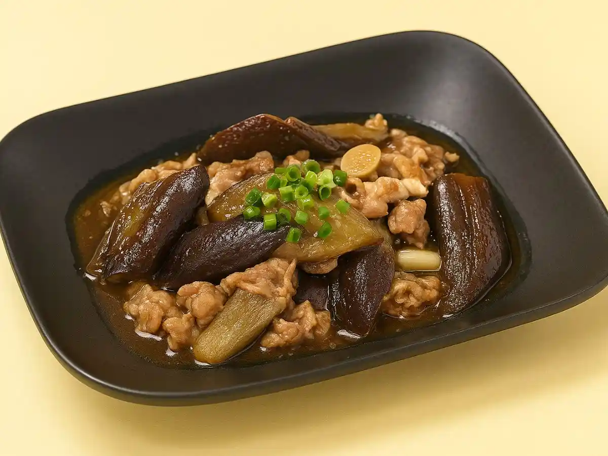 なすと豚肉のオイスターソース煮