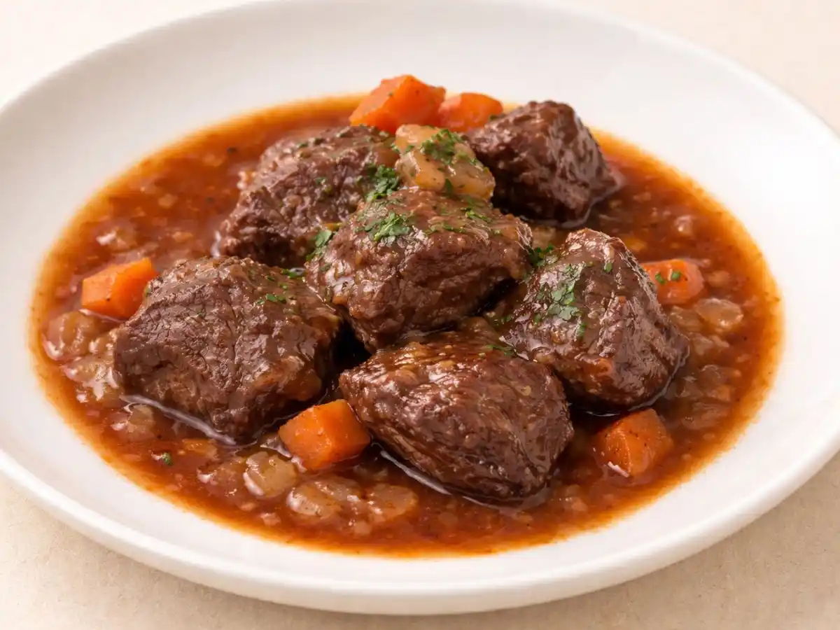 牛肉の赤ワイン煮込み