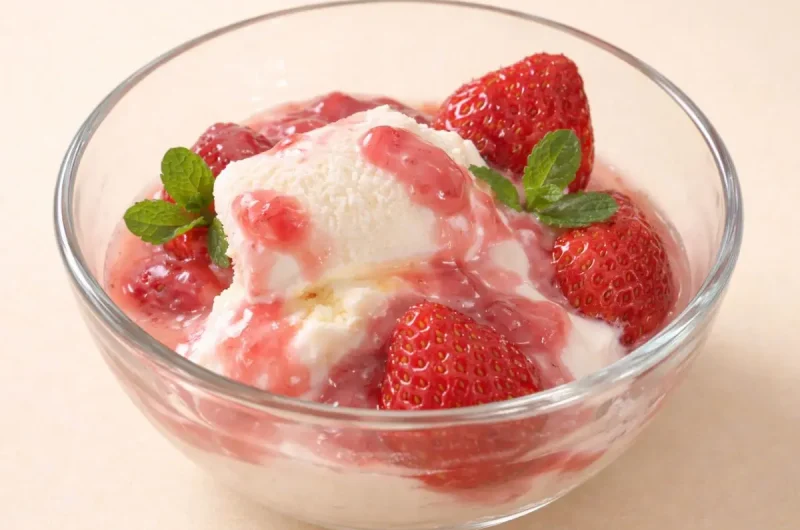 【きょうの料理】いちごのアイスクリームのレシピ 操ばぁば