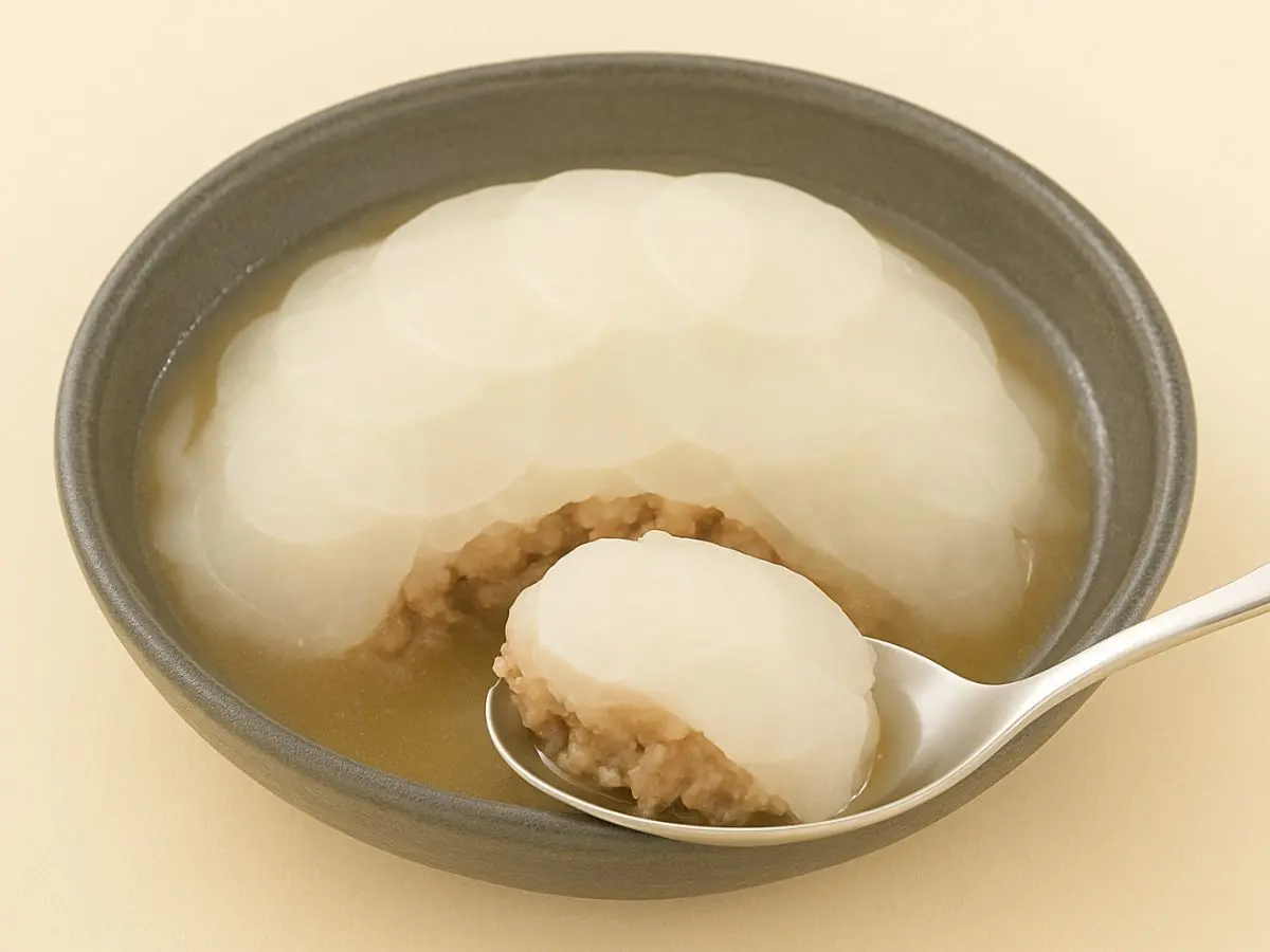 長芋とひき肉のレンチン重ね蒸し