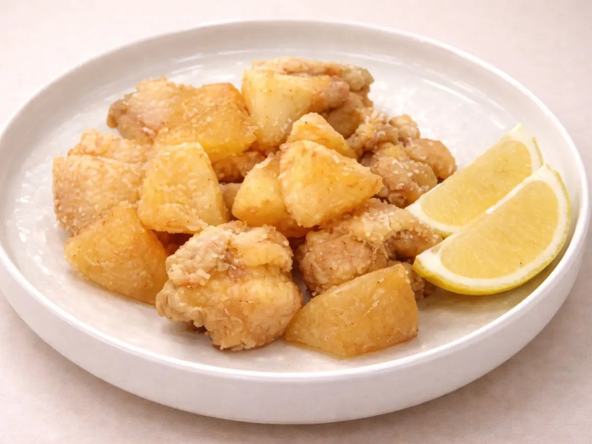 大根と鶏肉のから揚げ