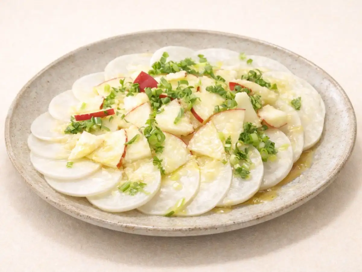 かぶとりんごの並べるだけサラダ