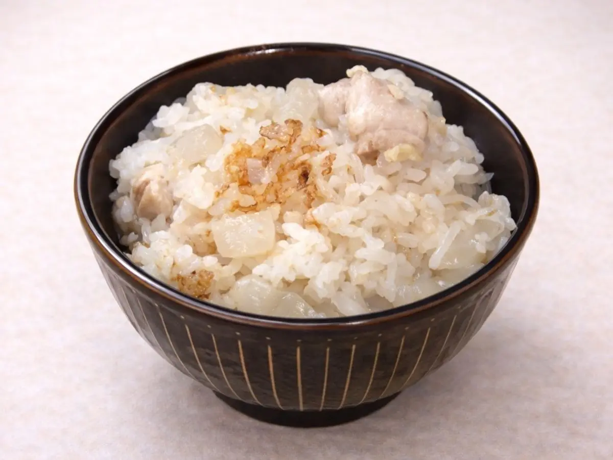 2.5倍にかさまし炊き込みごはん