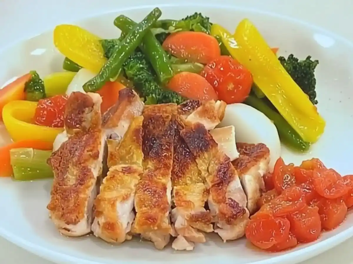 パリパリチキン 瞬間蒸し野菜