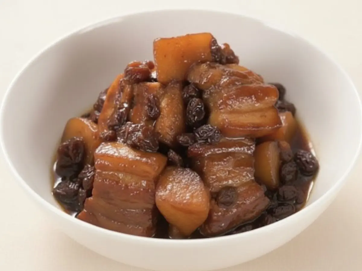 りんごと豚の角煮