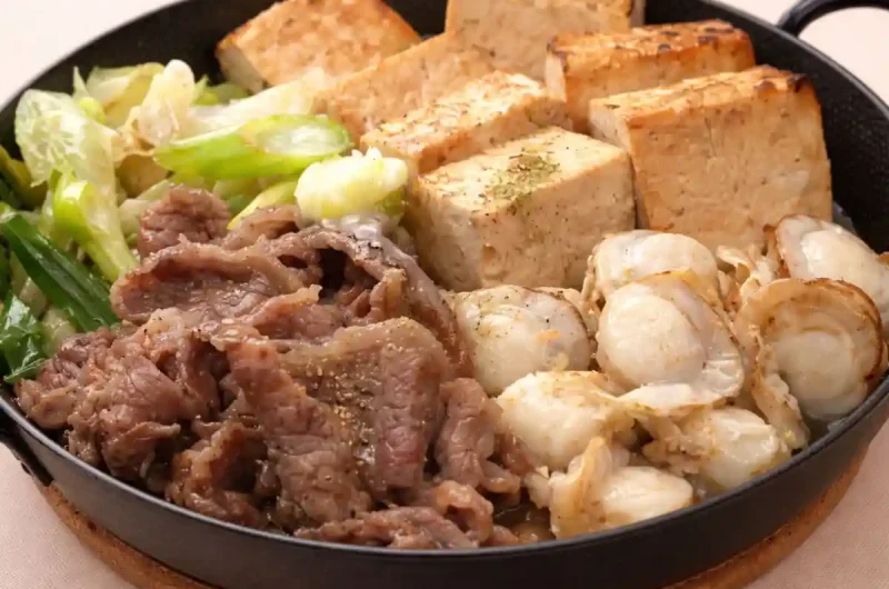 【きょうの料理】牛こまとホタテのすき焼きのレシピ 大原千鶴の幸せ時短ごはん