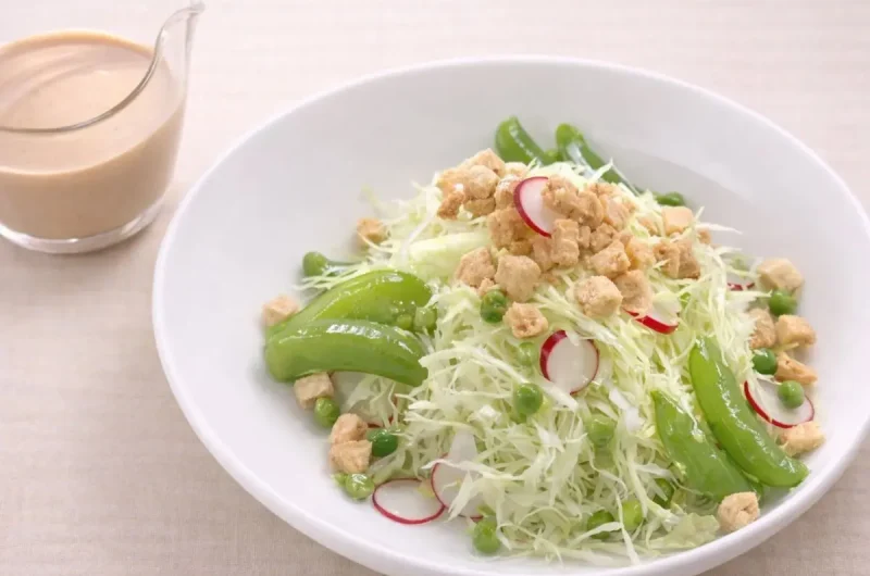 【きょうの料理】キャベツとスナップえんどうのマスタードドレッシングのレシピ 杉本節子さんベジごはん