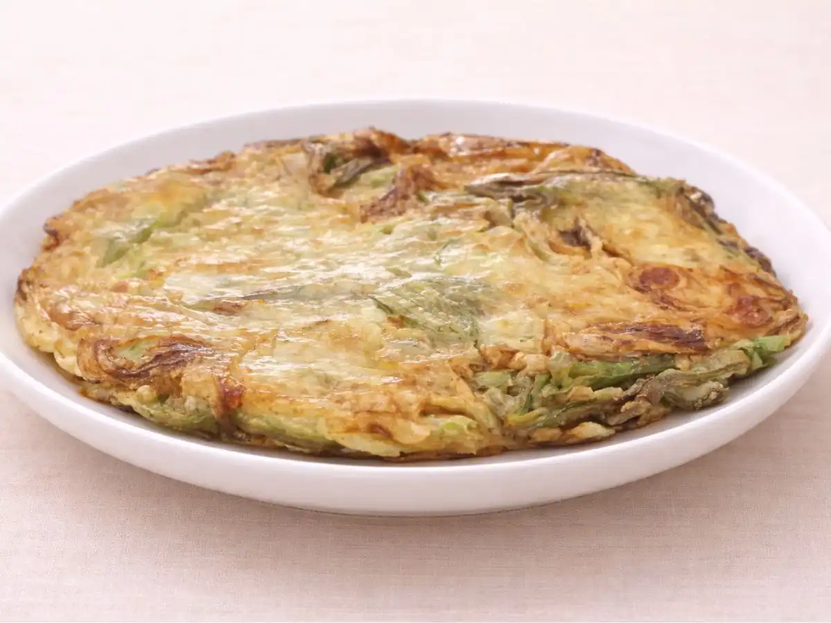 ネギのチヂミ風揚げ焼き