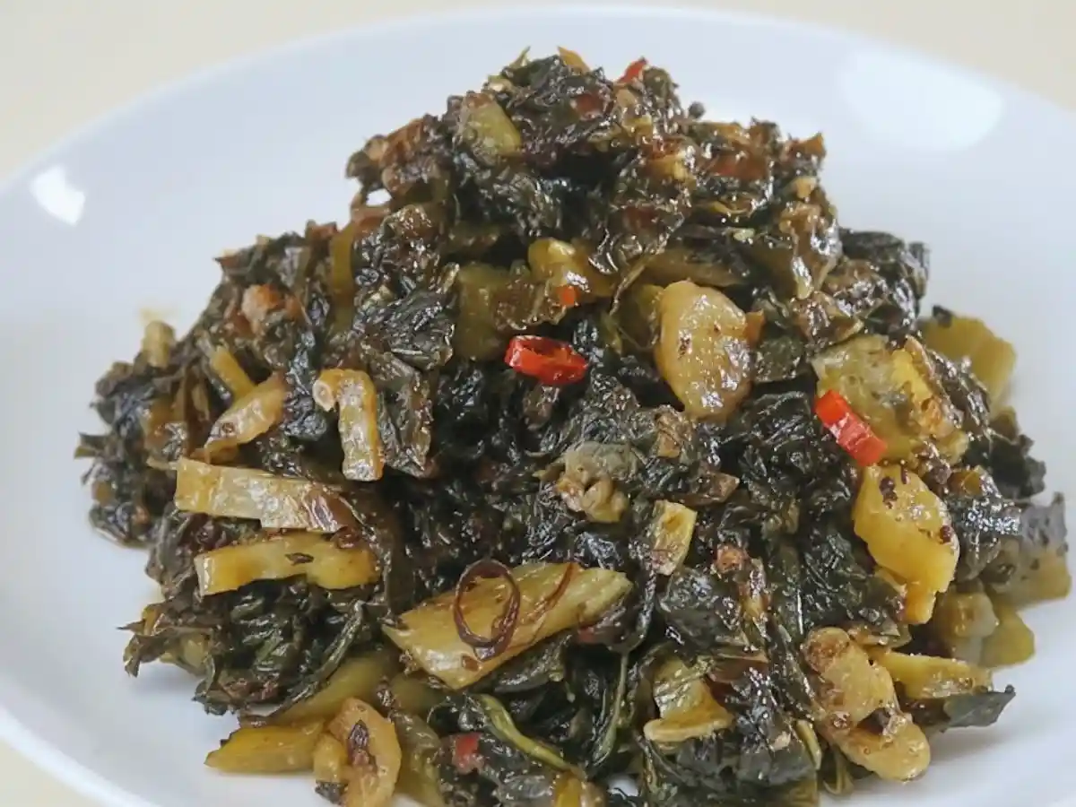 野沢菜漬け油炒め