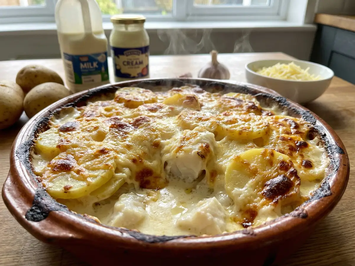 じゃがいもとたらのグラタン