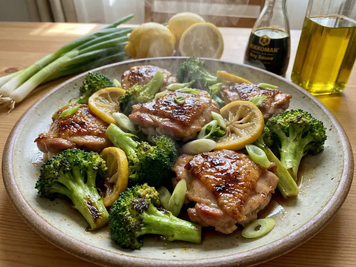 ブロッコリーと鶏肉の塩レモン炒め