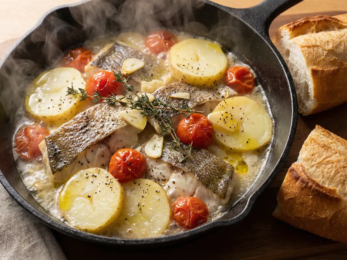 たらとじゃがいもの重ね蒸し