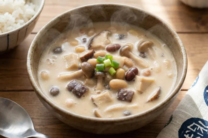 【志麻さんのレシピ】きのこと豆の豆乳みそ煮の作り方