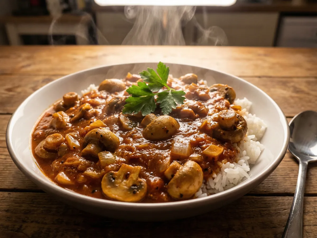 きのこのトマト煮 カレー風味