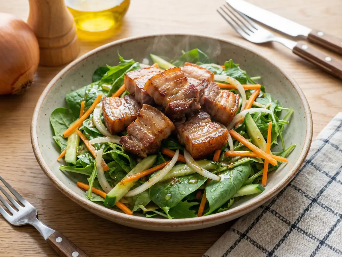 カリカリ豚肉サラダ