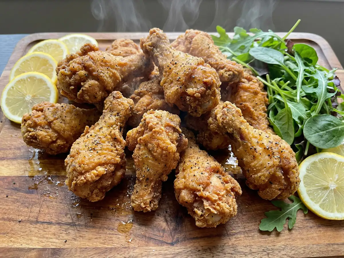 鶏手羽元のフライドチキン