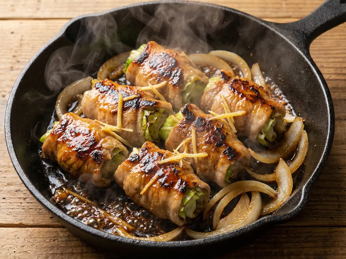 肉巻きしょうが焼き