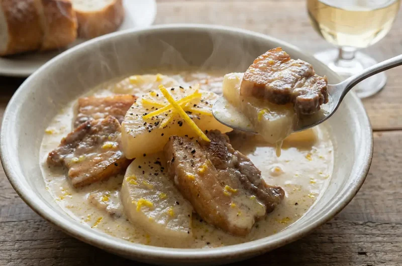 【志麻さんのレシピ】大根と豚バラの柚子クリーム煮の作り方