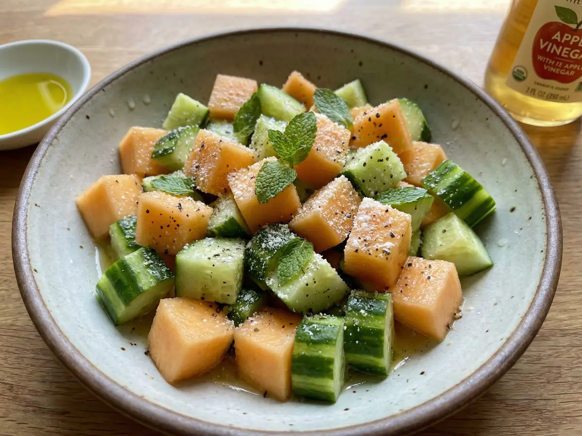 きゅうりとメロンのサラダ