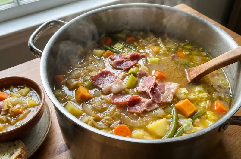 【志麻さんのレシピ】 ガルビュール（生ハムがだしの野菜スープ）の作り方