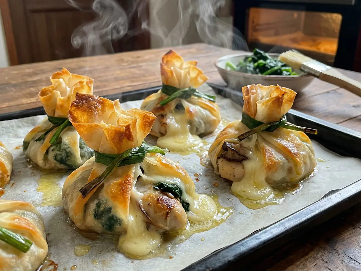 カキとホタテの包み焼き