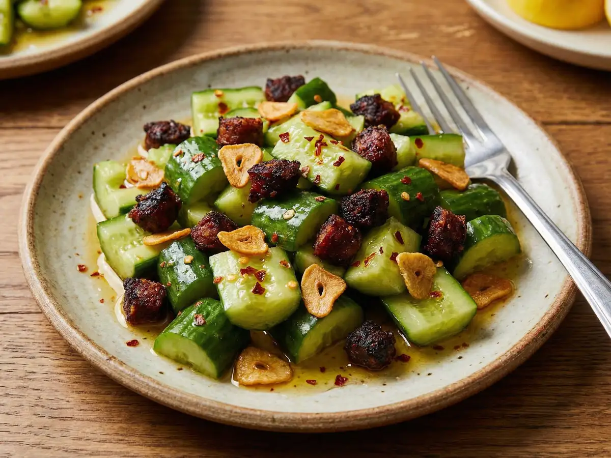 きゅうりのガーリックウインナー