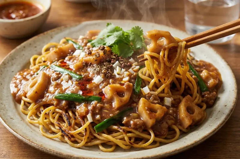 【志麻さんのレシピ】 麻婆レンコン焼きそばの作り方
