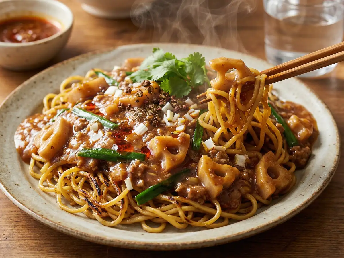 麻婆レンコン焼きそば