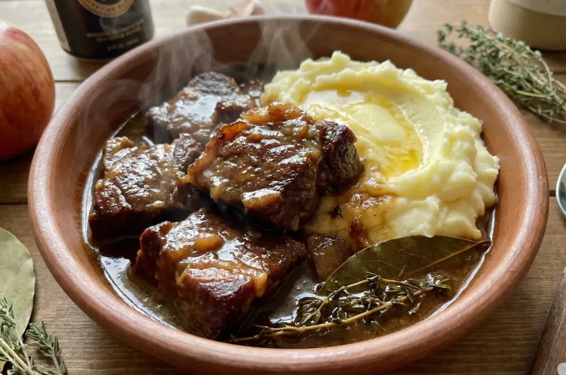 【志麻さんのレシピ】 ミスジのりんごビール煮込みの作り方