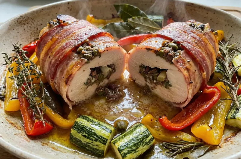 【志麻さんのレシピ】 鶏むね肉のベーコン巻きタプナードソースの作り方