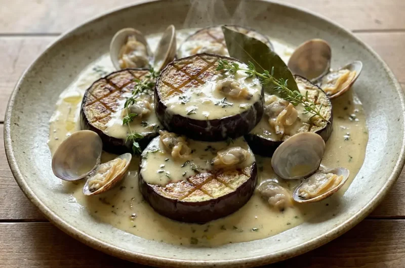 【志麻さんのレシピ】 ナスのステーキしじみのブールブランソースの作り方