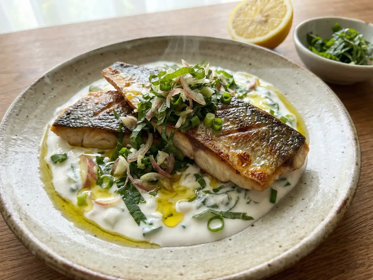 サワラの薬味ヨーグルト