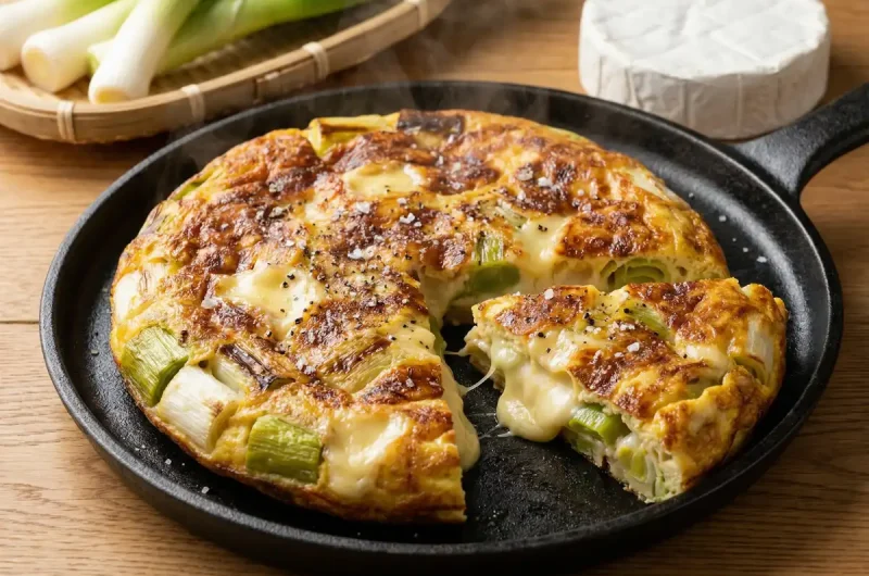 【志麻さんのレシピ】 白ネギとカマンベールチーズのスパニッシュオムレツの作り方