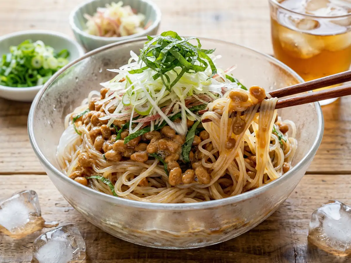 春雨と納豆の冷製サラダ
